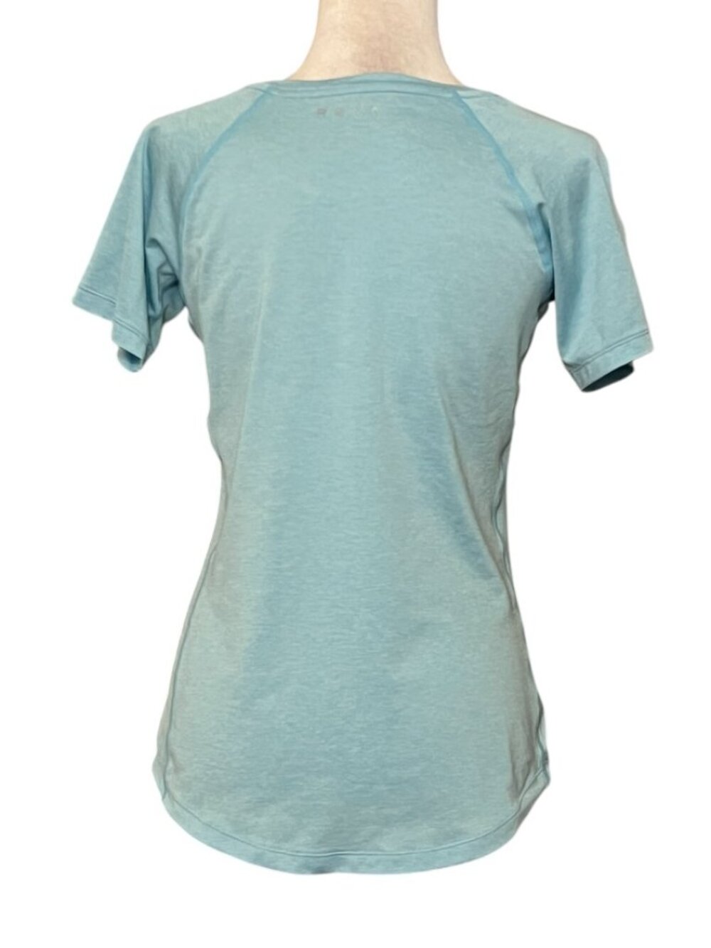 REVA Activewear T Shirt Womens M Blue Athletic Workout Top Short Sleeve Stretch - Picture 2 of 6